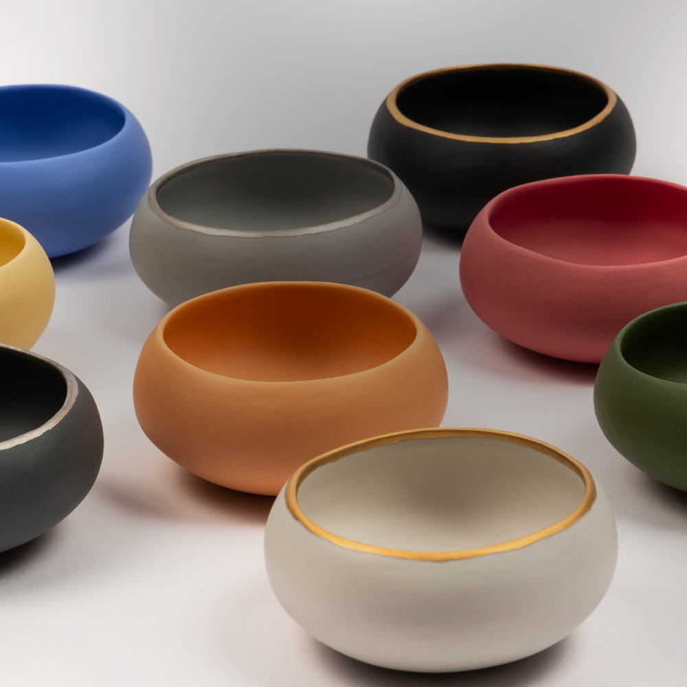 Handmade porcelain copitas for sipping mezcal. Each copita is designed with a curved lip and is velvety smooth.  