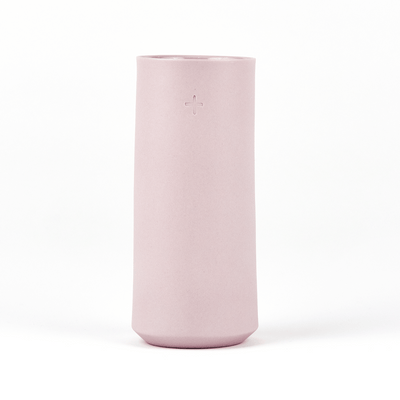 one lavender highball glass made from tinted porcelain