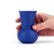 A hand holding a Dark Blue colored TUYO tequila sipping glass