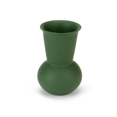 A three quarter view of a Green TUYO tequila sipping glass