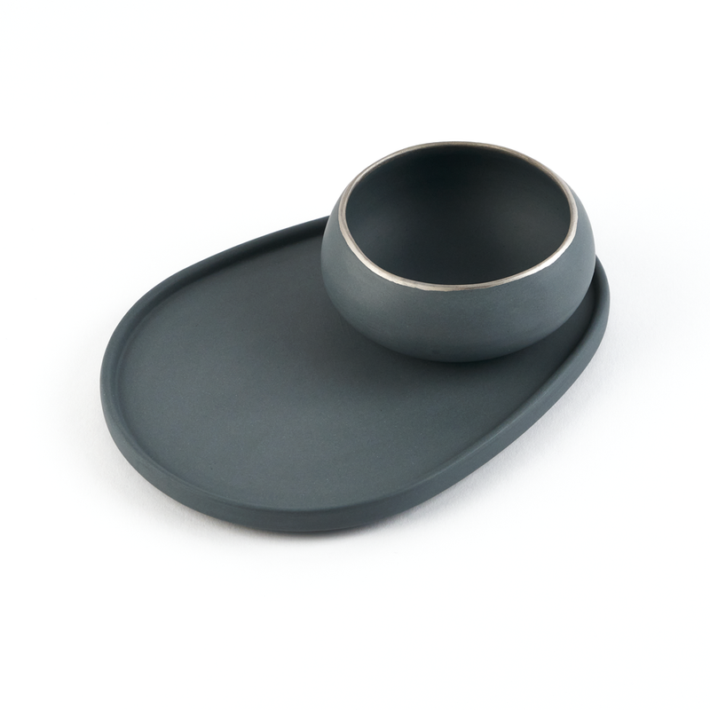 Mezcal Pairing Plate & Copita + Dark Grey