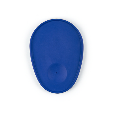 Top view of our mezcal pairing plate in dark blue